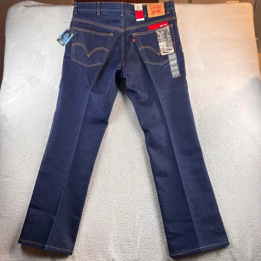 VTG Levis 517 Boot Cut Jeans Mens 40x32 Indigo Deadstock 2000's 00517-2017 NWT